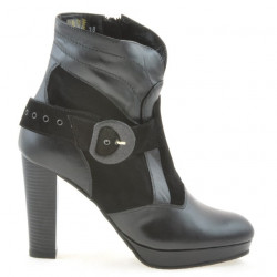 Buty damskie 1126 czarne+czarna antilopa