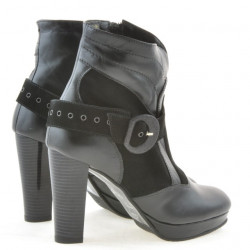 Buty damskie 1126 czarne+czarna antilopa