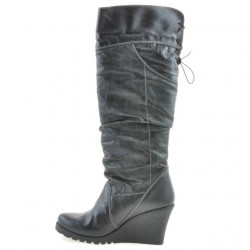 Damskie kozaki 226 czarne+czarny crep