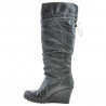 Damskie kozaki 226 czarne+czarny crep