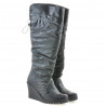 Damskie kozaki 226 czarne+czarny crep