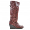 Damskie kozaki 226 bordo kombinowane