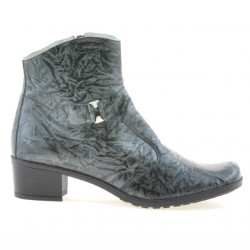 Szare lakierowane damskie buty 232 crep