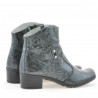 Szare lakierowane damskie buty 232 crep