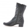 Damskie kozaki 261 czarne+czarny crepe