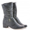 Damskie kozaki 261 czarne+czarny crepe
