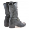 Damskie kozaki 261 czarne+czarny crepe