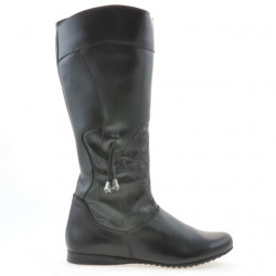 Damskie kozaki 245 czarne+czarny crep