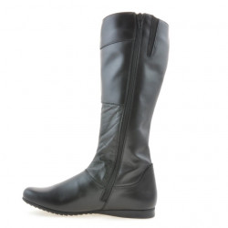 Damskie kozaki 245 czarne+czarny crep