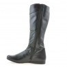 Damskie kozaki 245 czarne+czarny crep