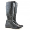 Damskie kozaki 245 czarne+czarny crep