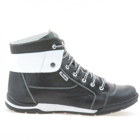 Buty męskie 421 czarno-białe
