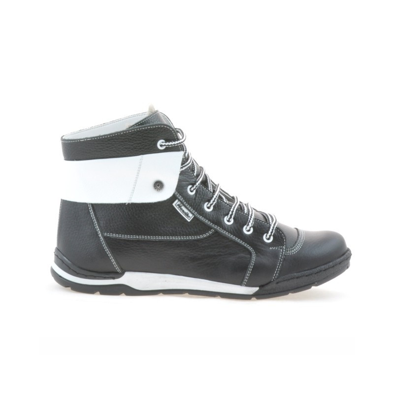 Buty męskie 421 czarno-białe