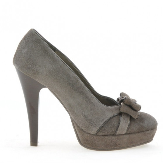 Eleganckie buty damskie 1095 cappuccino antylopa