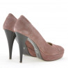 Eleganckie damskie buty 1082 różowa antilopa