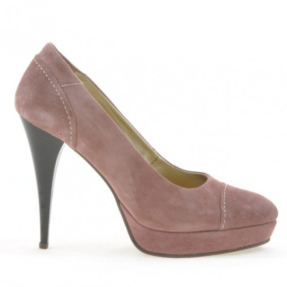 Eleganckie damskie buty 1082 różowa antilopa