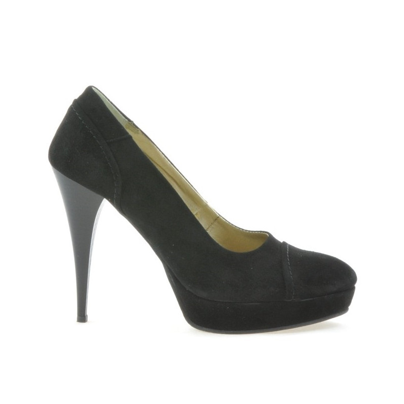 Eleganckie damskie buty 1082 czarny antilop