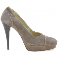 Eleganckie damskie buty 1082 cappuccino zamszowe