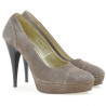 Eleganckie damskie buty 1082 cappuccino zamszowe