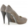 Eleganckie damskie buty 1082 cappuccino zamszowe