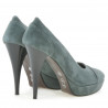 Eleganckie buty damskie 1082 szare zamszowe