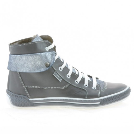 Buty damskie 258 szare kombinowane
