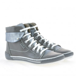 Buty damskie 258 szare kombinowane