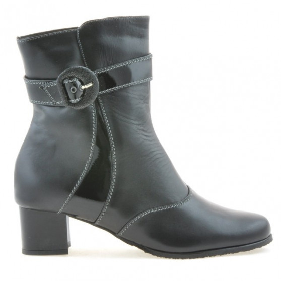 Botki damskie 1139 czarny kombinowany