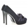 Eleganckie damskie buty 1095 indygo antilopa+fiolet