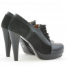 Eleganckie damskie buty 1093 czarne łączone
