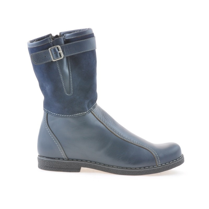 Damskie botki 3249 indigo kombinowany