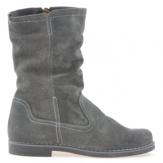Damskie botki 3272 antracyt welur