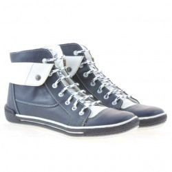 Buty damskie 258 biz indygo+białe