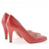 Eleganckie buty damskie 1234 lakierowane czerwone satynowe