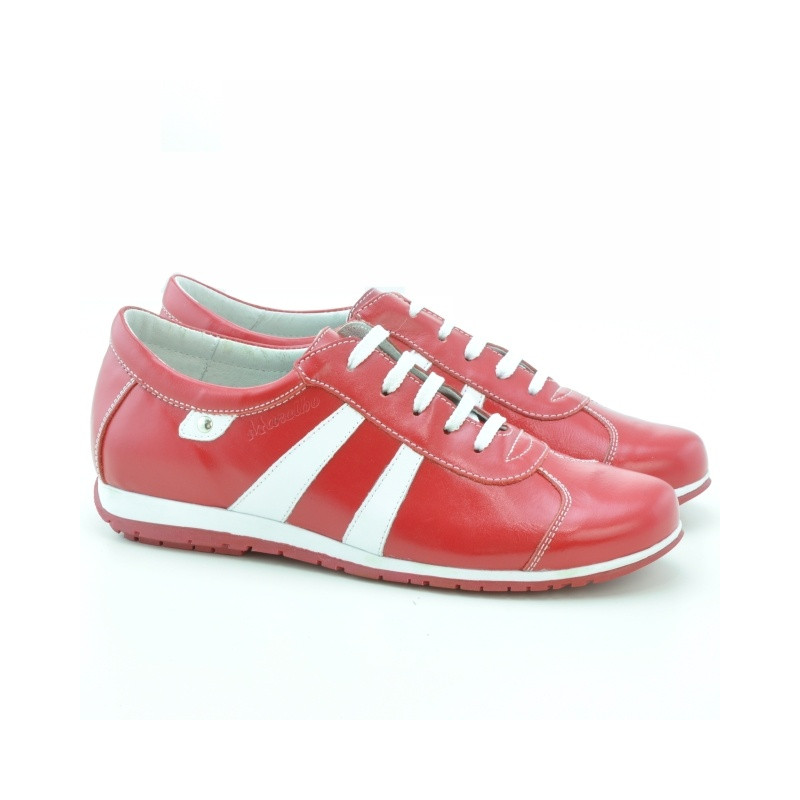 Buty sportowe damskie 695 czerwony+biały