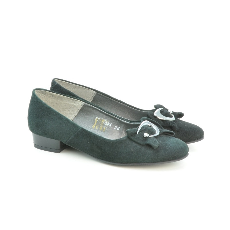 Damskie buty casual 1084 czarne antilopa