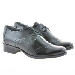 Buty casual damskie 691 lakierowane czarne