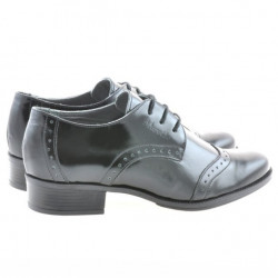 Buty casual damskie 691 lakierowane czarne