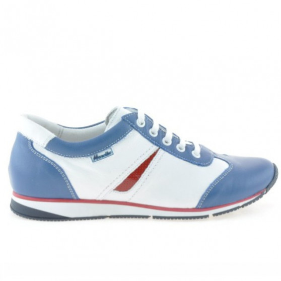 Buty sportowe damskie 196 indygo+białe