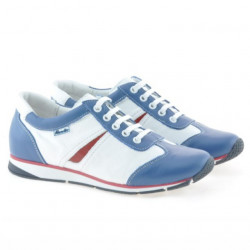 Buty sportowe damskie 196 indygo+białe