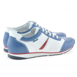 Buty sportowe damskie 196 indygo+białe