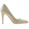 Eleganckie buty damskie 1246 beżowy lakier