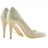 Eleganckie buty damskie 1246 beżowy lakier