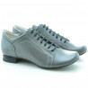Damskie buty casual 645 szare z czarną podeszwą