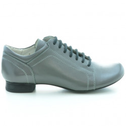 Damskie buty casual 645 szare z czarną podeszwą
