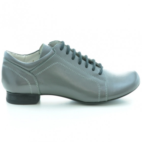 Damskie buty casual 645 szare z czarną podeszwą