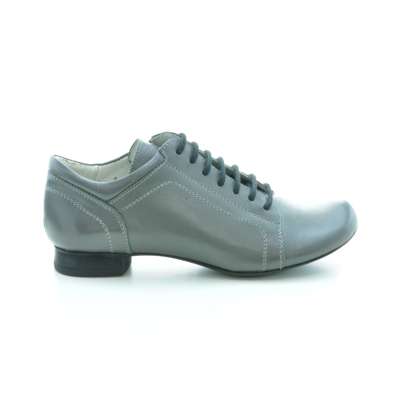 Damskie buty casual 645 szare z czarną podeszwą
