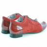 Damskie buty casual 645 lakierowane czerwone kombinowane