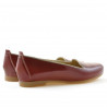 Damskie baleriny 662 lakierowane bordowe