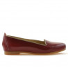 Damskie baleriny 662 lakierowane bordowe